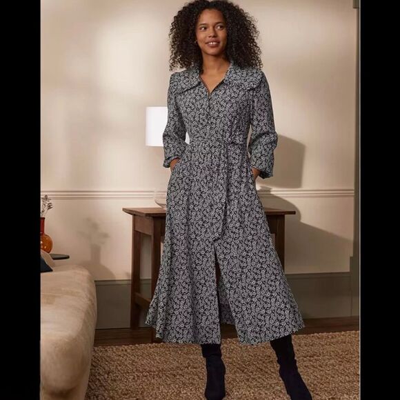 NWT Boden Long Sleeve Midi Floral Dress Size US 6 - Picture 1 of 9